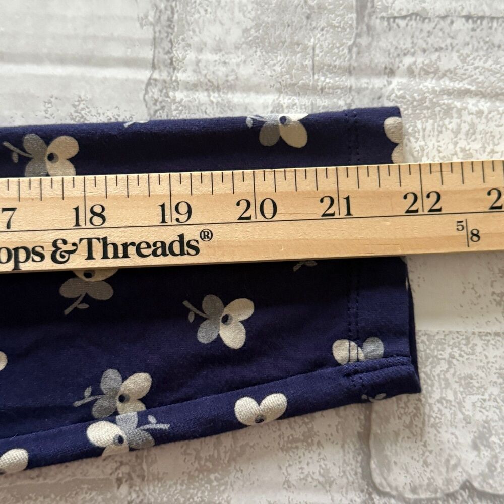 Boden Navy Ditsy Floral Jersey Wrap Dress Cottagecore Feminine Sz 8 - Picture 8 of 8